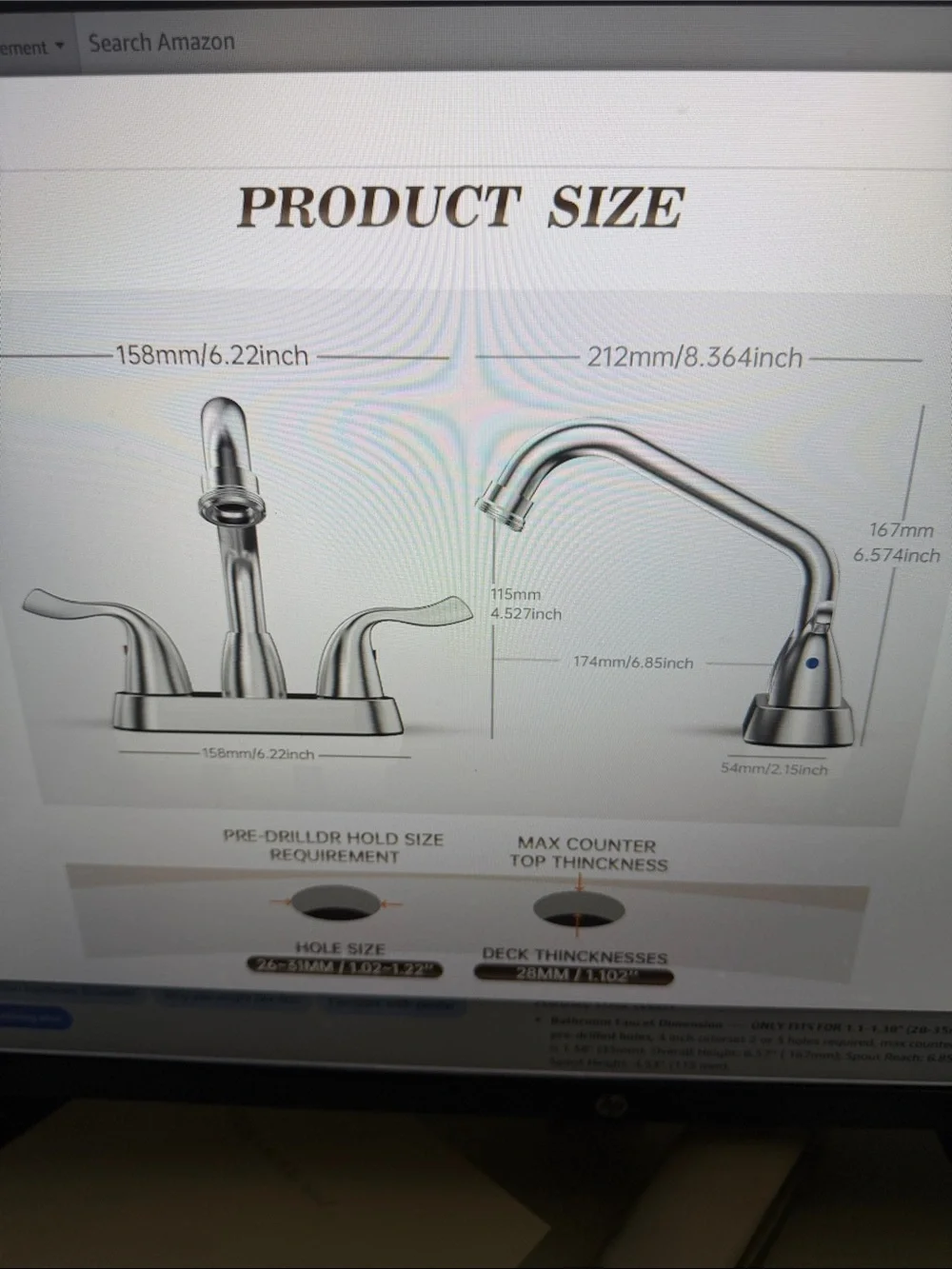 Two-Handle Bathroom Faucet in Brushed Nickel - Classic Deck-Mount